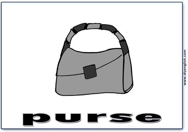 purse – English word flashcard