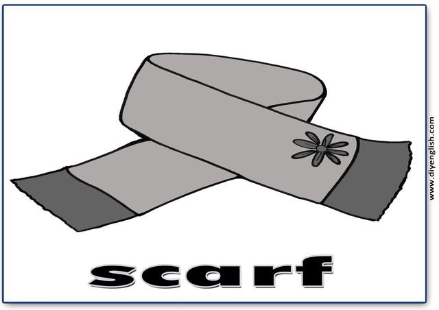 scarf – English word flashcard