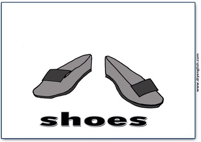 shoes – English word flashcard