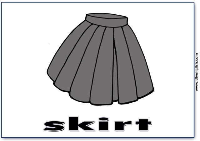 skirt – English word flashcard