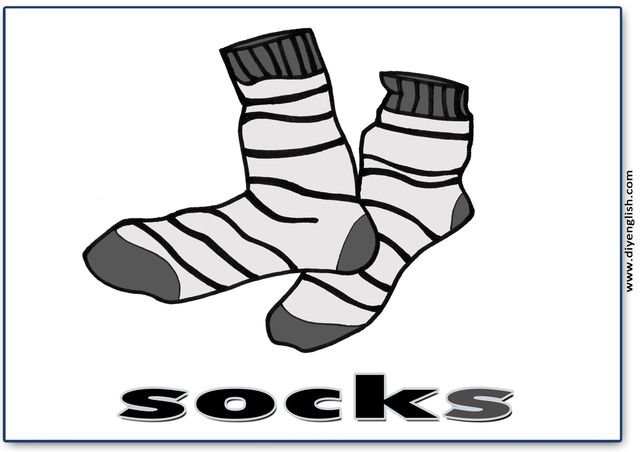 socks – English word flashcard