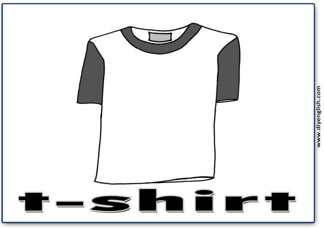 t-shirt – English word flashcard
