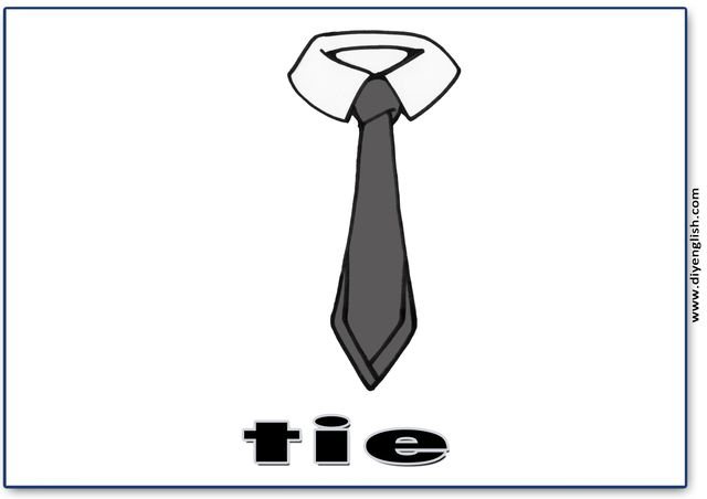 tie – English word flashcard