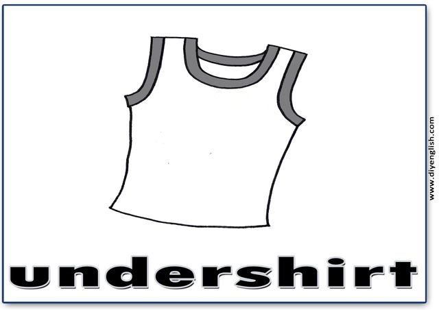 undershirt – English word flashcard