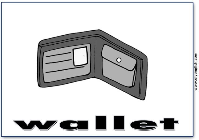 wallet – English word flashcard