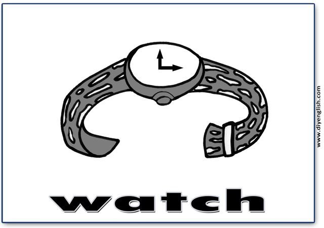 watch – English word flashcard