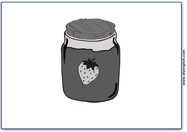 jam – Blank – colour & write flashcard