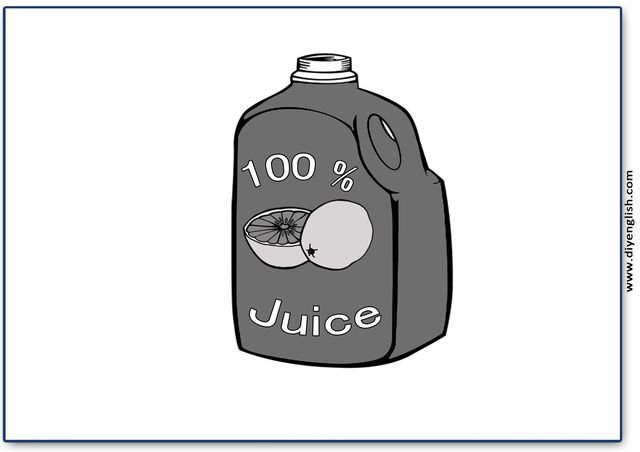 juice – Blank – colour & write flashcard