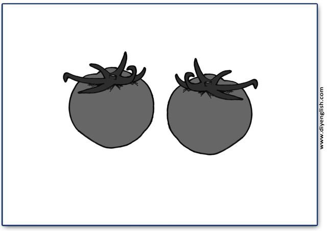 tomatoes – Blank – colour & write flashcard