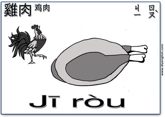 poultry – Chinese & Pinyin flashcard