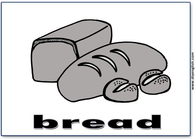 bread – English word flashcard
