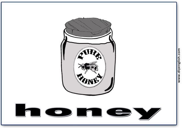honey – English word flashcard