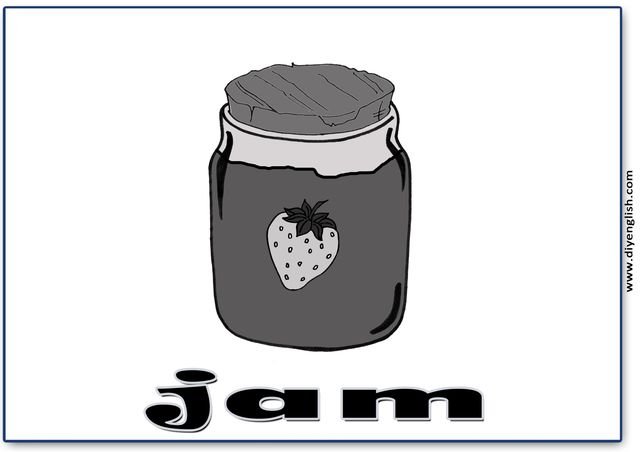 jam – English word flashcard