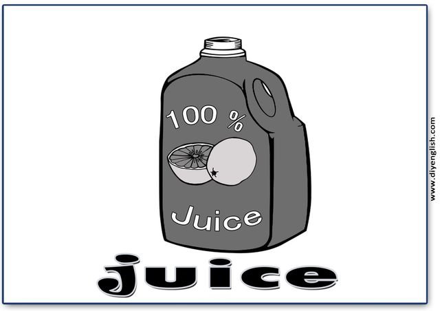 juice – English word flashcard