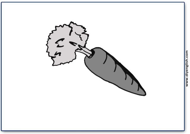 carrot – Blank – colour & write flashcard
