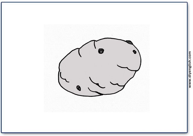 potato – Blank – colour & write flashcard