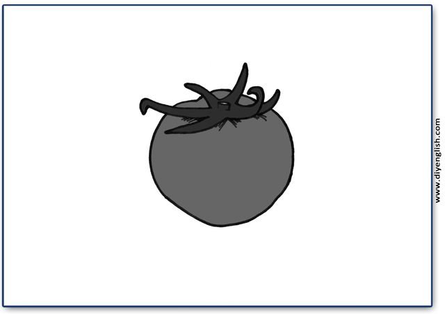 tomato – Blank – colour & write flashcard