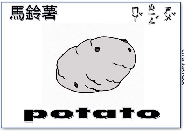 potato – Chinese & English flashcard