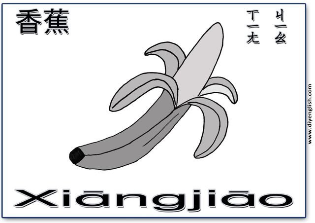 banana – Chinese & Pinyin flashcard
