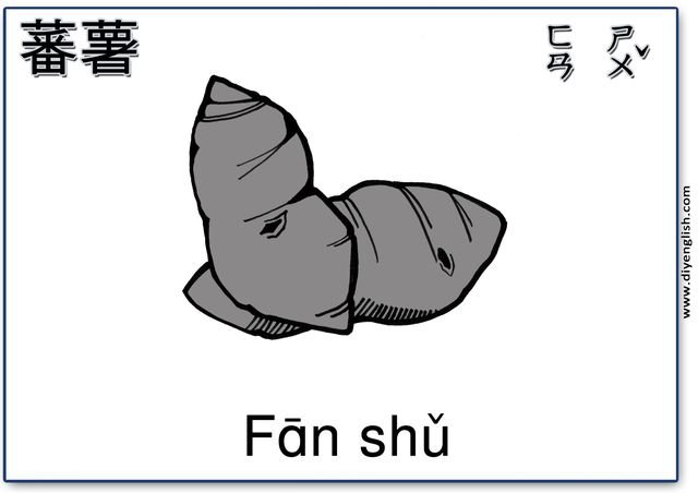 yam / sweet potato – Chinese & Pinyin flashcard