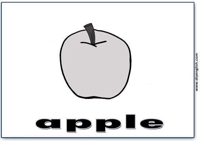 apple – English word flashcard