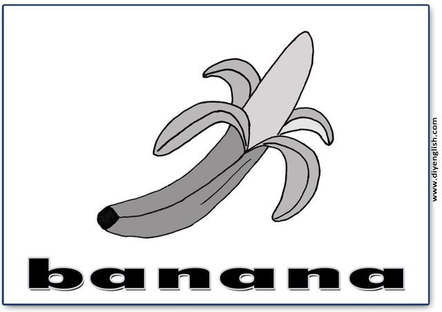 banana – English word flashcard
