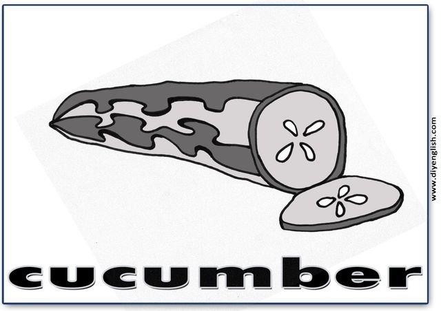 cucumber – English word flashcard