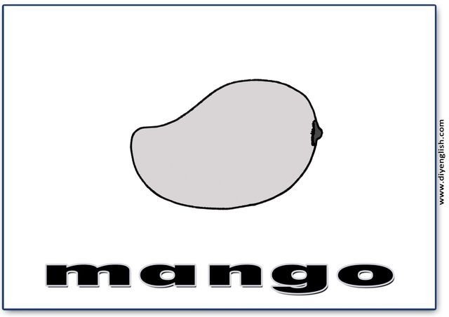 mango – English word flashcard