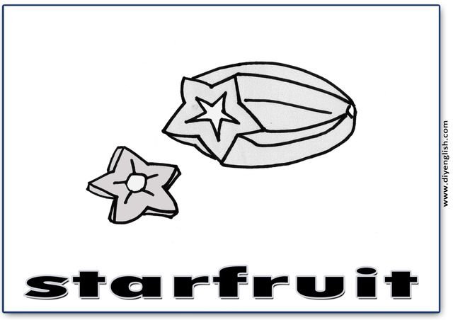 starfruit – English word flashcard