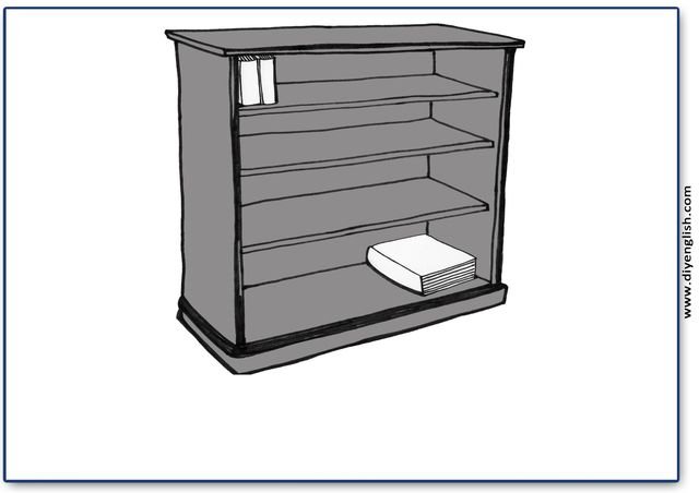 bookshelf – Blank – colour & write flashcard