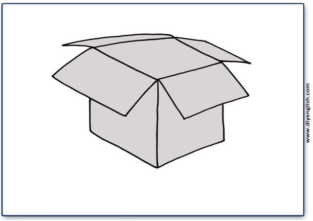 box – Blank – colour & write flashcard
