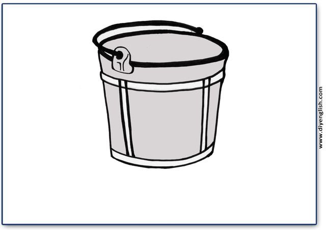 bucket – Blank – colour & write flashcard