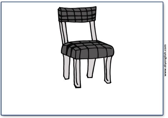 chair – Blank – colour & write flashcard