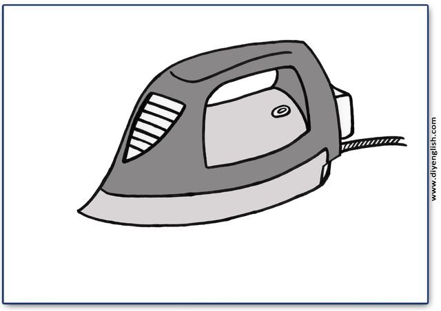 iron – Blank – colour & write flashcard