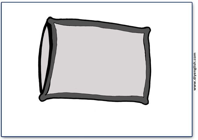 pillow – Blank – colour & write flashcard