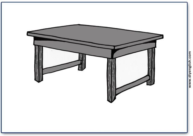 table – Blank – colour & write flashcard