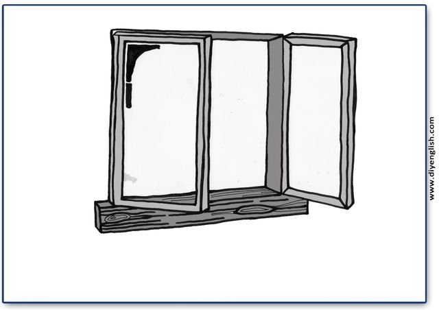 window – Blank – colour & write flashcard