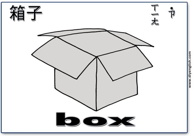 box – Chinese & English flashcard