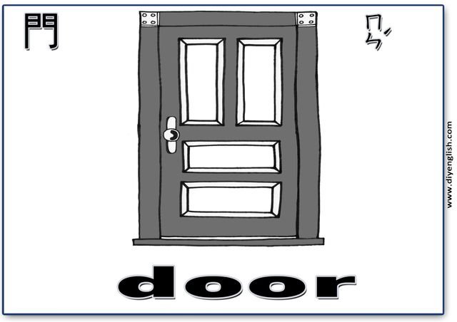 door – Chinese & English flashcard