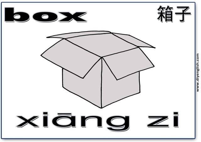 box – Chinese & Pinyin flashcard