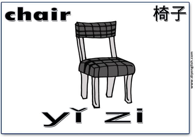 chair – Chinese & Pinyin flashcard