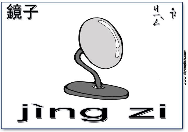 mirror – Chinese & Pinyin flashcard