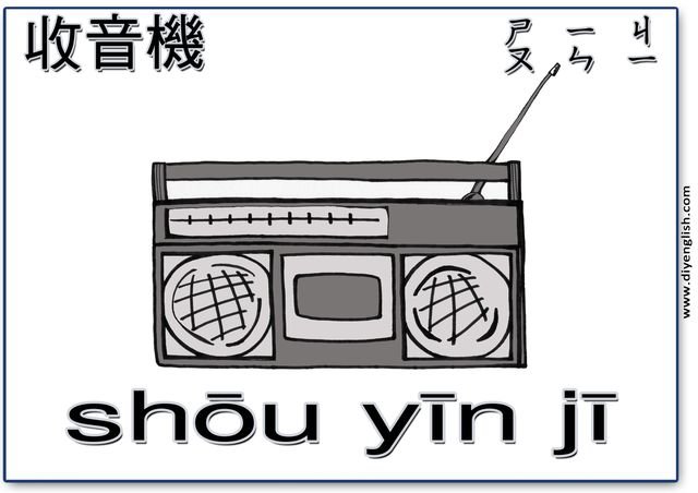 radio – Chinese & Pinyin flashcard