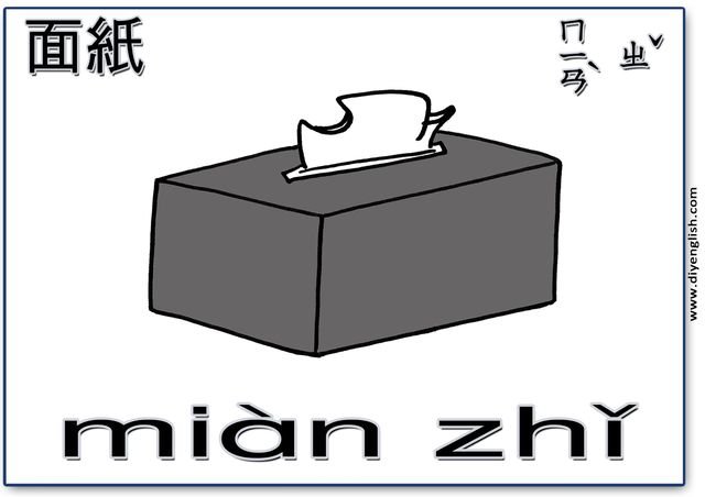 tissue – Chinese & Pinyin flashcard