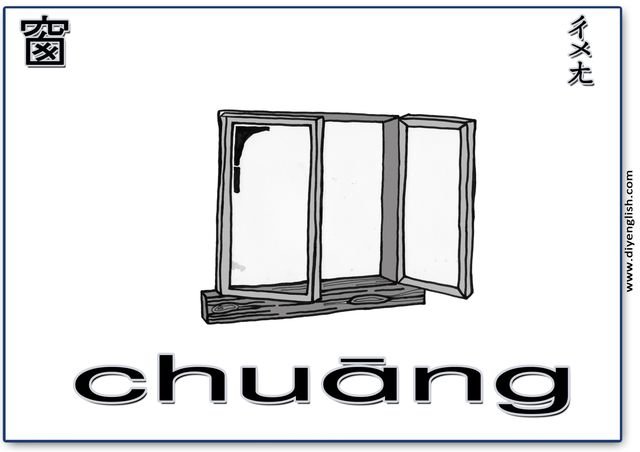 window – Chinese & Pinyin flashcard