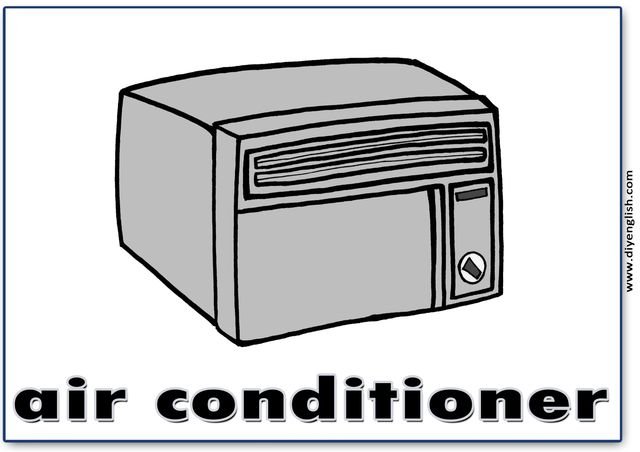 air conditioner – English word flashcard