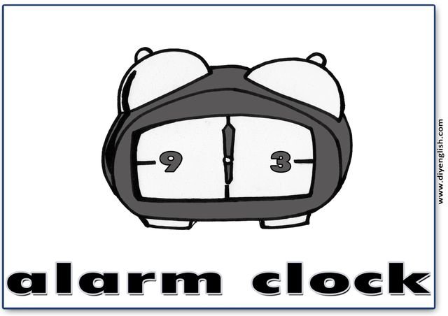 alarm clock – English word flashcard