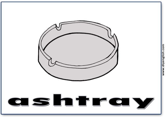 ashtray – English word flashcard