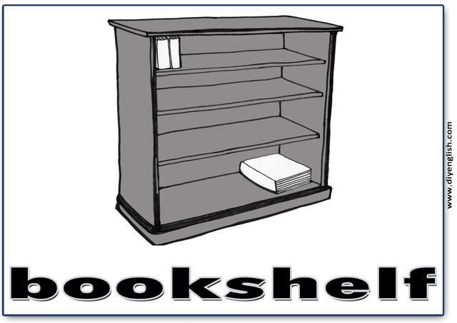 bookshelf – English word flashcard