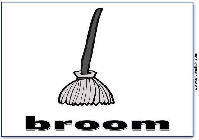 broom – English word flashcard